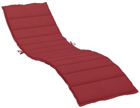 Μαξιλάρι Ξαπλώστρας Μπορντό 200 x 50 x 3 εκ. από Ύφασμα Oxford - Κόκκινο