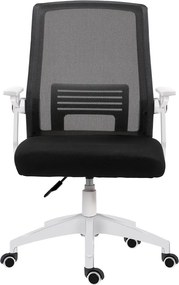 A1180W Λευκο/Μαυρο Mesh Πολ/Να Γραφειου