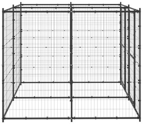 Κλουβί Σκύλου Εξωτερικού Χώρου 4,84 μ² από Ατσάλι - Μαύρο