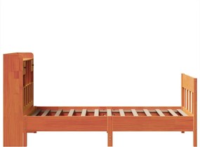 vidaXL Σκελετός Κρεβ. Χωρίς Στρώμα Καφέ Κεριού 75x190 εκ Μασίφ Πεύκο