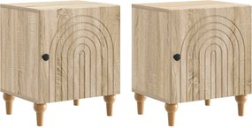 vidaXL Κομοδίνο 2 τμχ. Sonoma Δρυς 43 x 34,5 x 50 εκ