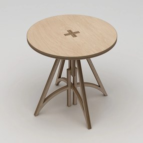 Τραπέζι Τραπεζαρίας Φυσικό Ξύλο ORBIS 75x75x75