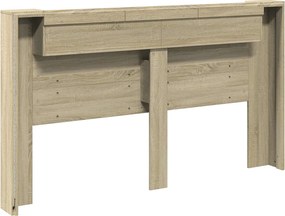 vidaXL Κεφαλάρι Ντουλάπι με LED με ράφι Σονόμα 180 x 16,5 x 103,5 cm