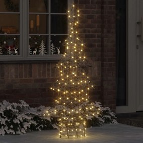 vidaXL Χριστουγεννιάτικο Δέντρο 160 LED Θερμό λευκό 150 cm Ρατάν
