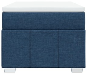 vidaXL Κρεβάτι Boxspring με Στρώμα Μπλε 80x200 εκ. Υφασμάτινο