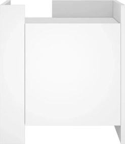 vidaXL Κομοδίνο Λευκό 45x50x50 εκ. από Επεξεργασμένο Ξύλο