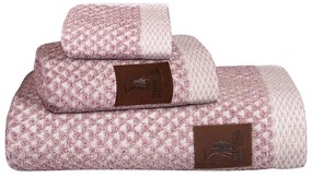 Πετσέτες 3048 (Σετ 3τμχ) Pink-Ecru Greenwich Polo Club Towels Set 70x140cm 100% Βαμβάκι