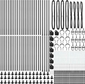 vidaXL Στύλος Περιφράξεων 52 pcs Γκρι Μέγεθος: 3,2 x 3,2 x 110 εκ.
