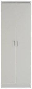 Ντουλάπα ρούχων δίφυλλη REAL χρώμα λευκό 60x42x180