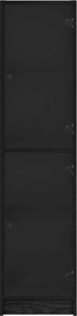 vidaXL Highboard Μαύρη Οξυά 35 x 37 x 142 εκ Επεξεργασμένο ξύλο