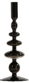 Κηροπήγιο Dario 9x28 Black Nef-Nef Homeware Γυαλί