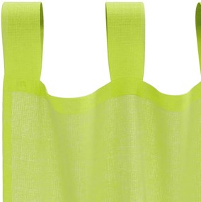 vidaXL Κουρτίνες Voile με Θήκη 2 τεμ., Πράσινο Μήλο