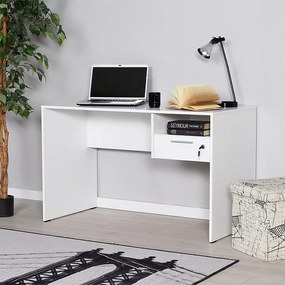 Γραφείο εργασίας Concept Megapap χρώμα λευκό 120x60x75εκ.
