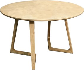 Τραπέζι Sedria pakoworld mdf σε φυσική απόχρωση Φ120x75εκ