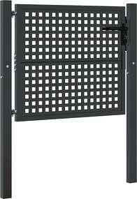 vidaXL Πόρτα Κήπου Ανθρακί 100x75 εκ. Ατσάλι
