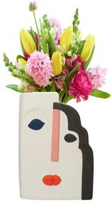 Βάζο ArteLibre Πρόσωπο Πολύχρωμο Κεραμικό 21.3x8.7x21.6cm