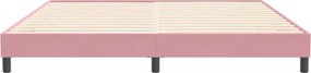 vidaXL Κρεβάτι Boxspring χωρίς Στρώμα Ροζ 200x210 εκ. Βελούδινο