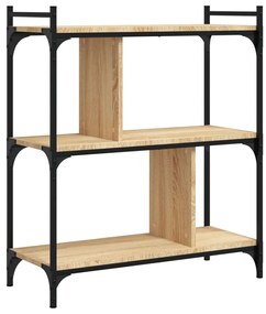 vidaXL Βιβλιοθήκη 3 Επιπέδων Sonoma Δρυς 76 x 32 x 88 εκ. Επεξ. Ξύλο