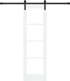 vidaXL Συρόμενη Πόρτα ORKDAL Λευκό και Μαύρο 61 x 198,5 εκ.