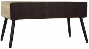 Βοηθητικό Τραπέζι DKD Home Decor Καφέ Μαύρο Μέταλλο Έλατο 100 x 50 x 52,5 cm