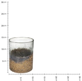 Κηροπήγιο ArteLibre Χρυσό Γυαλί 10x10x13cm