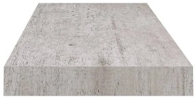 vidaXL Ράφια Τοίχου 4 τεμ. Γκρι Σκυροδέματος 60 x 23,5 x 3,8 εκ. MDF