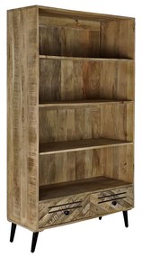 Ράφια DKD Home Decor Μαύρο Μέταλλο Σκούρο καφέ Ξύλο από Μάνγκο 100 x 40 x 180 cm