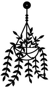 Διακοσμητικό Τοίχου Flower Cluster 579LDN1179 20x35cm Black Wallity Μέταλλο