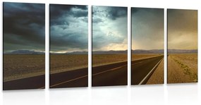 Δρόμος με εικόνα 5 τμημάτων στη μέση της ερήμου - 100x50