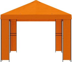 vidaXL Κιόσκι 4 x 3 μ Πορτοκαλί Πολυεστέρας και Χάλυβας 190 gsm