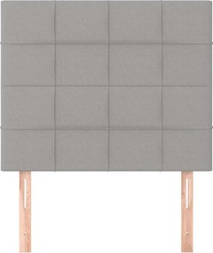 vidaXL Κεφαλάρι Ανοιχτό Γκρι 90x5x118/128 εκ. Ύφασμα