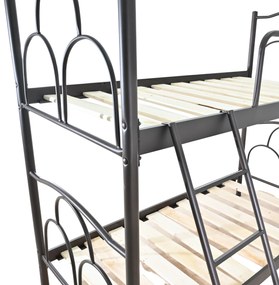 Κουκέτα μεταλλική σε χρώμα μαύρο 90x190x170