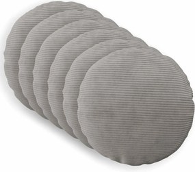 vidaXL Κάλυμμα Μαξιλαριού 6 pcs HEERLEN Ανοιχτό γκρι Ø 60 cm