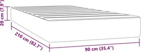 vidaXL Στρώμα με Pocket Springs 90 x 210 x 20 εκ Ροζ