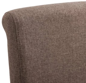 vidaXL Καρέκλες Τραπεζαρίας 2 τμχ Καφέ ύφασμα
