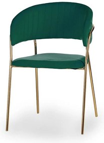 Καρέκλα Gift Decor Πράσινο Χρυσό πολυεστέρας Σίδερο 49 x 80,5 x 53 cm