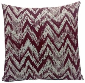 Vekrakis Μαξιλάρι Φιγούρας με Γέμιση 45×45εκ Polycotton Zig Zag  Μπορντό