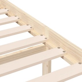 vidaXL Πλαίσιο Κρεβατιού 75 x 190 εκ. από Μασίφ Ξύλο Small Single