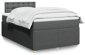 ΚΡΕΒΑΤΙ BOXSPRING ΜΕ ΣΤΡΩΜΑ ΣΚΟΥΡΟ ΓΚΡΙ 120X190 ΕΚ ΥΦΑΣΜΑΤΙΝΟ 3287410