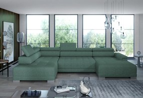 Γωνιακός καναπές Carmel plus-Prasino-Αριστερή