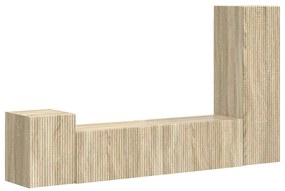 vidaXL Σετ επίπλου τηλεόρασης 4 pcs Δρύς Sonoma Επεξεργασμένο ξύλο