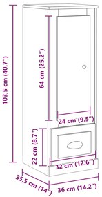 ΝΤΟΥΛΑΠΙ ΌΨΗ ΠΑΛΑΙΟΥ ΞΥΛΟΥ 36X35,5X103,5 ΕΚ. ΕΠΕΞΕΡΓΑΣΜΕΝΟ ΞΥΛΟ 857145