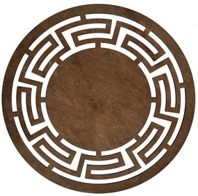 Σουπλά Labyrinth (Σετ 4Τμχ) 36x36cm Walnut Hermia Ξύλο
