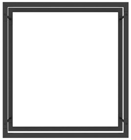 vidaXL Ραφιέρα Καυσόξυλων Ματ Μαύρο 80x28x86 εκ. Ατσάλι