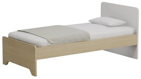 Κρεβάτι Ημίδιπλο Salina Λευκό, για Στρώμα 110x190 εκ.