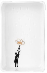 Διακοσμητικό Πιατάκι Πορσελάνινο Flower Girl RD0017131 9x5,8x2,5cm White Raeder Πορσελάνη