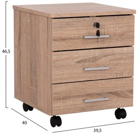 Συρταριέρα - Ντουλάπι Γραφείου HAYDEN σε Sonama 39.5x40x46.5Υεκ. 39.5x40x46.5 εκ.