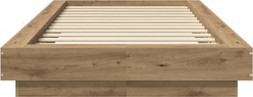 vidaXL Κρεβάτι δαπέδου Artisian Δρυς 80 x 210 cm Επεξεργασμένο Ξύλο