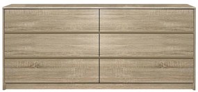 Συρταριέρα Kuanger pakoworld mdf σε φυσική απόχρωση 120x40x70εκ
