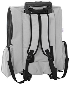 vidaXL Καρότσι Κατοικίδιων 3 σε 1 Γκρι 48x32x(57-106) εκ. από Ύφασμα Oxford
